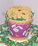 Gourmet Food : Scott's Cakes 1 lb. Almond Cookies in a Purple Bunny Pail