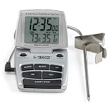 CDN DTTC-S-SP Spanish ProAccurate Probe Thermometer Timer and Clock, Silver by CDN