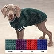Dog Sweater - Plum Shaker Knit Dog Turtleneck Sweater - Purple - X-Large (XL)