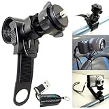 ChargerCity Swivel Adjustment HD Action Camera Camcorder Tripod Mount for ATV Snowmobile Motorcycle Bicycle Bike Bar Boat Helm with Tripod 1/4 20 Screw Thread. Compatible with all Sony HDR NEX Polaroid XS Panasonic HX ION Air Pro 2 3 Nikon Leica Canon Contour GoPro Hero Veho Muvi Kodak PlaySport Compact Camera Models **Includes FREE ChargerCity Micro SD Memory Card Reader**