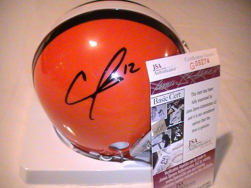 COLT MCCOY SIGNED AUTOGRAPHED CLEVELAND BROWNS MINI HELMET JSA