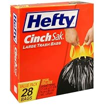 Hefty Cinch Sak Large, 30 Gallon Trash Bags, Case Pack, Six - 28 Count Boxes (168 Bags)