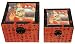 Thoughtful Last Minute Gift Idea for Her Him - 8 Ming Flying Emperor Dresser Top Storage Boxes - Set of Two