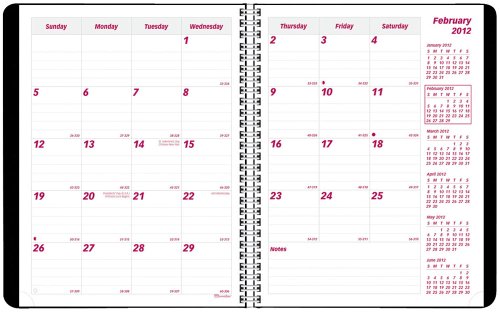 Best Price Brownline 2012 DuraFlex Monthly Planner, 14 months (Dec-Jan), Twin-Wire, Black, 11 x 8.5-Inches (CB1262V.BLK)
