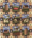 Patriotic Americana Countryside Throw Blanket