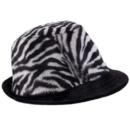 Hailey Jeans Co Womens Zebra Print Fedora