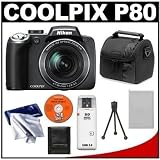 Nikon Coolpix P80 Kit: Includes SD Card Reader + Spare EN-EL5 Battery + Digital Camera Case + Super Deal Exclusive Accessory Kit: (Nikon P80 Camera not included)