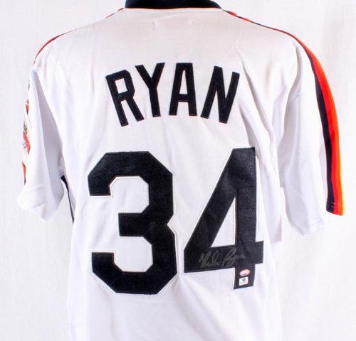 Autographed Nolan Ryan Houston Astros Jersey - GAI - Autographed MLB Jerseys