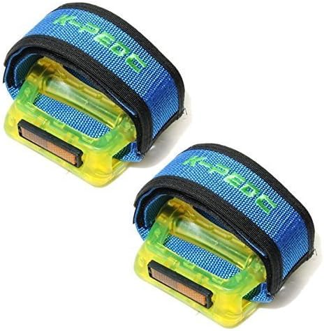 2 pcs Bike MTB Cycling BMX Anti-Slip Pedals Double Velcro Pedal Toe Clips Straps Belts--Blue