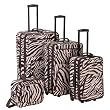 Rockland Luggage 4 Piece Luggage Set, Brown Zebra, One Size