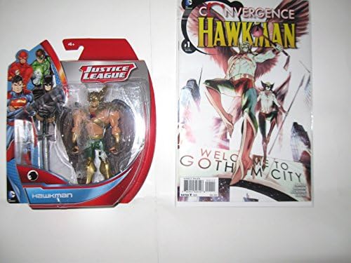 Hawkman Gift Pack !! EXCLUSIVE Justice League Action Figure &amp; COLLECTIBLE DC Comic Book " Convergence Hawkman-"Welcome To Gotham City" Issue #1 June 2015