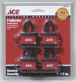 ACE 382-30451 PADLOCK 1-1/2 STEEL PK4