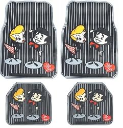 I Love Lucy - 4PC Lucy & Ricky Stick Figure Rubber Front and Rear Floor Mat