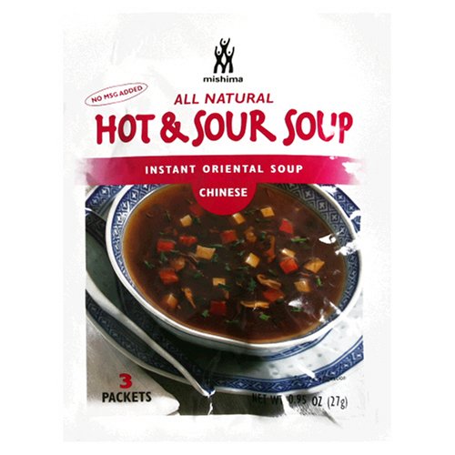 Mishima Instant Soup Mix, Hot & Sour, .95-Ounce Packets (Pack of 12) by Mishima