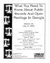 What You Need To Know About Public Records And Open Meetings in Georgia