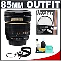 Rokinon 85mm f/1.4 Aspherical Lens + UV Filter + Accessory Kit for Pentax K20D K10D K200D K110D K100D *ist DL Ds Digital SLR Cameras