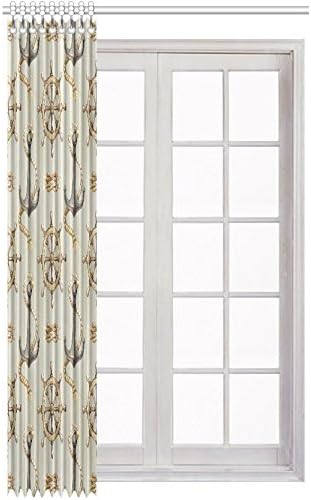 Nautical Anchor Blackout Window Curtain/Panel 52" W X 84" L (One Panel)