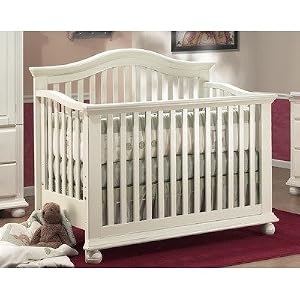 Sorelle Vista Convertible Crib with Toddler Rail, France White