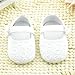 DZT1968® Baby Girl Soft Sole Cloth Mary Jane Shoes Prewalker with Bowknot (12~18 Months) White