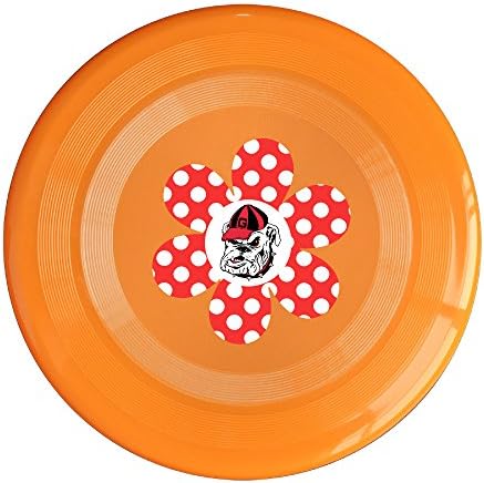YFF University Of Georgia Bulldogs Chevron Flower 150 Gram Ultimate Sport Disc Frisbee Orange