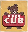 Vintage Cotton Banner - Piper Cub Bear