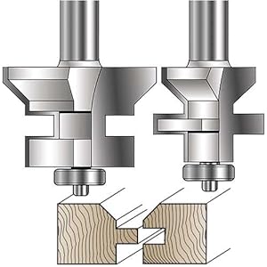 MLCS Tongue & Groove V-Notch Router Bit 2-Bit Set