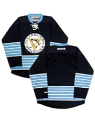 Sports: Pittsburgh Penguins Mens Reebok Navy Blue Blank Premier Jersey - Medium - Reebok