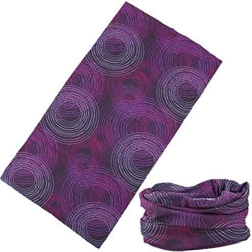 Coolive 16-in-1 Durable Magic Multifunctional and Seamless Magic Sport Headband Bandana Multi Colors for Choices Free Ship From $1.99 (purple circle)