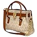 Michael Kors Hamilton MK Logo Satchel Bag (One Size, Vanilla)