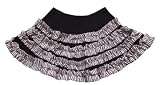 Fancy Black Skirt With Stripy Ruffles
