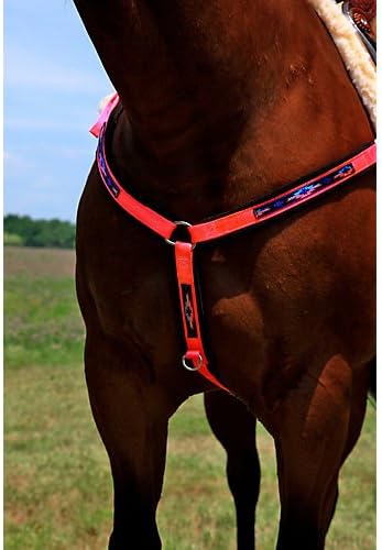 Triple E Nylon Southwest Trail Breast Collar Neon
