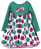 New Long Sleeve Candy Cane Dotted Dress ~ 3M to 9M ~ Immediate Shipment for Christmas