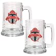 Toronto FC MLS 2pc 15oz Glass Tankard Set - Primary Team Logo by Great American Products
