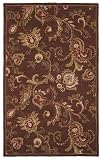 Area Rug, 828 Aurora Collection 100% Wool Brown Paisley