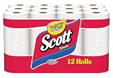 Scott Paper Towel With Ridges,White Regular Roll, (12 Rolls of 64 Sheets)