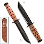 KABAR USMC Short Knife w/ Leather Sheath