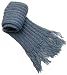 Handmade Chunky Scarf - 100% Knitted By Hand in Blue-gray (Men/women)