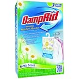 DampRid FG83K Hanging Moisture Absorber Fresh Scent (1 Box / 3 bags, 14 oz each)