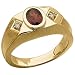 14kt Yellow Gold Mozambique Flaming Garnet and Diamond Ring