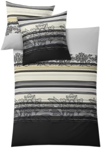 Kleine Wolke 6133977953 Bettw&auml;sche Goa / 155 x 200 cm und 80 x 80 cm / 2-teilig, platin Preisvergleich