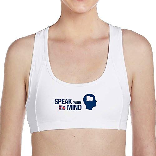 HYRONE Women's Funny Speak You Mind 5 Strap Vest Size L White