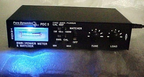BLUE Custom Redman CB LIGHTED Cb Ham Radio PDC5 Power SWR Meter w/ANTENNA TUNER