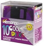 Memorex MF2HD 3.5 PC-Formatted High-Density Floppy Disks with File Box (Colors, 10-Pack)