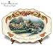 Thomas Kinkade's Lamplight Village Grateful Hearts Gather Here Thanksgiving Art Platter by The Bradford Exchange