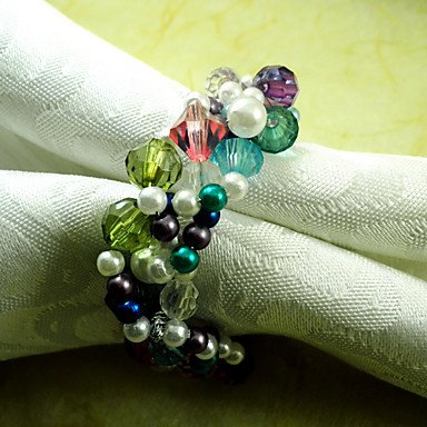 Ceiling light¡¯s Multi-color Pearl Beads Weaved Wedding Napkin Ring Set of 6, Dia 4.5cm
Ceiling light¡¯s Multi-color Pearl Beads Weaved Wedding Napkin Ring Set of 6, Dia 4.5cm