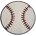 Baseball Rug - Brown (3' Round)