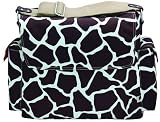 Giraffe Print Messenger Diaper Bag in Cocoa