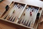 Backgammon im Holzkoffer 48 x 38 cm