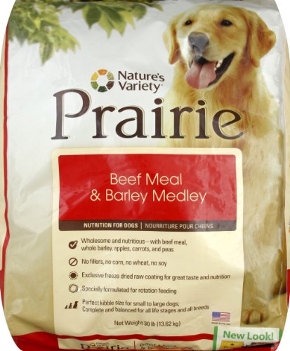 Best Price Nature's Variety Dry Dog Food, Prairie Canine Beef Meal & Barley, 30-Pound Bag