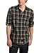 Calvin Klein Jeans Men's Screen Plaid Long Sleeve Military Shirt